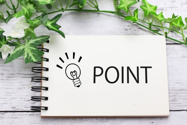 ポイントと書かれたスケッチブックのアイコン
